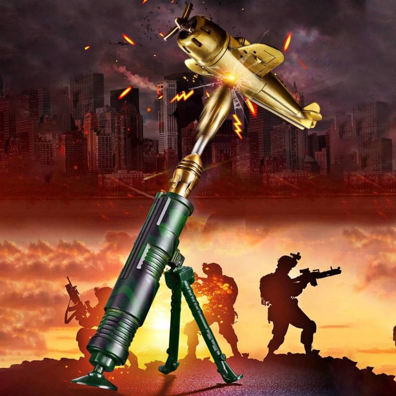 Combo 2 bật lửa súng cối + máy bay kim loại diêm xăng quân đội