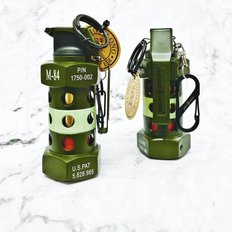 Bật lửa hình trái lựu đạn M-85 xanh size nhỏ dùng gas