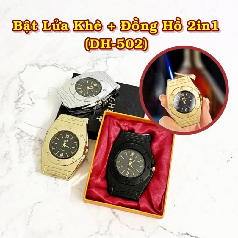 Bật lửa đồng hồ 2 in 1 DH-502 xài gas - có hộp